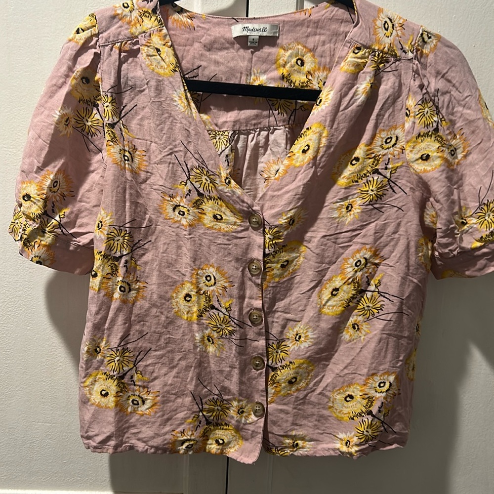 Dutch dandelions Madewell top - Picture 2 of 6